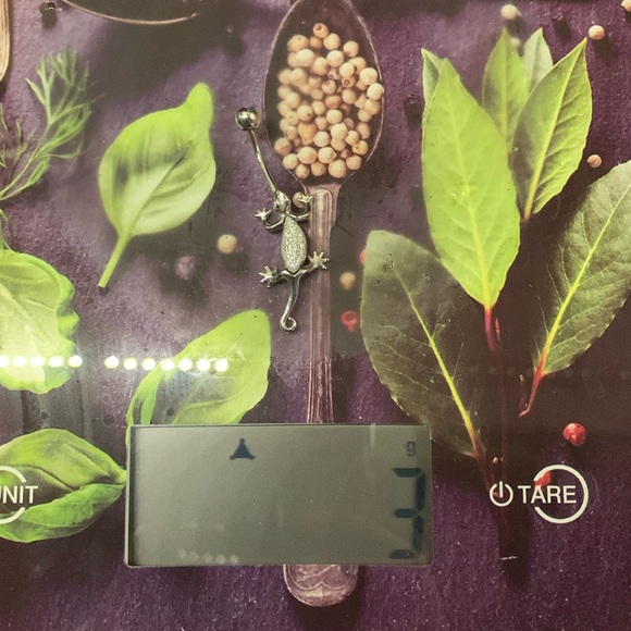 14K White Gold Lizard Belly Ring - Picture 5 of 6